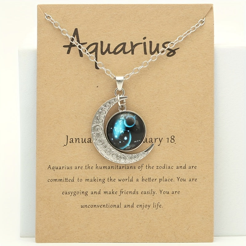 Collier Signe du Zodiaque avec Pendentif Lune