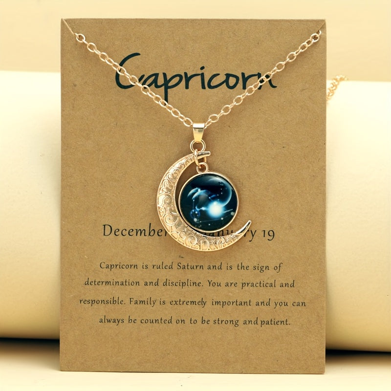Collier Signe du Zodiaque avec Pendentif Lune