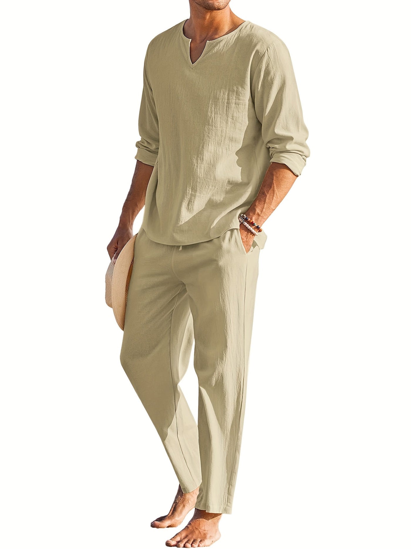 Ensemble en Lin Confortable pour Hommes