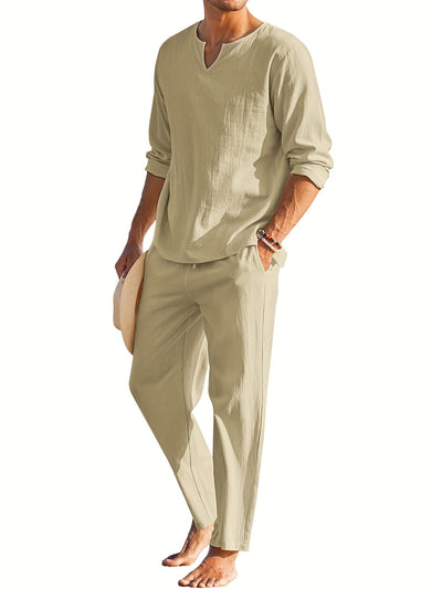 Ensemble en Lin Confortable pour Hommes