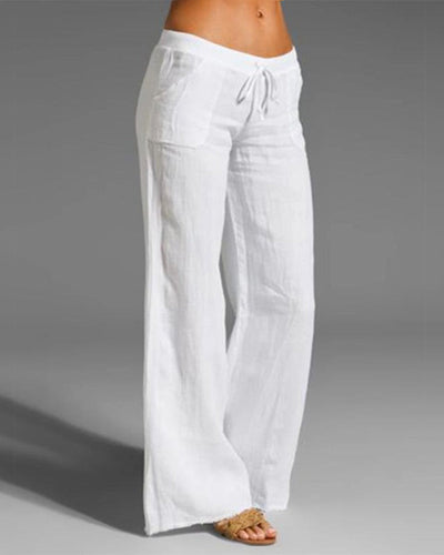 Shane | Pantalon large pour femme | Taille basse