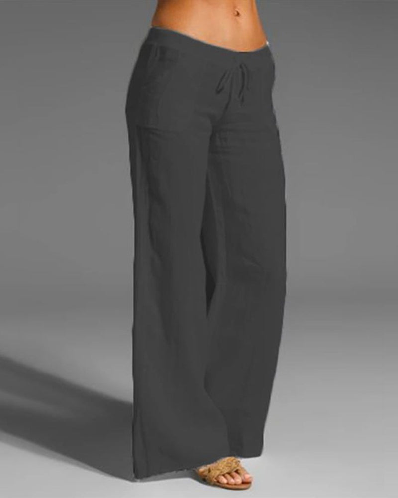 Shane | Pantalon large pour femme | Taille basse