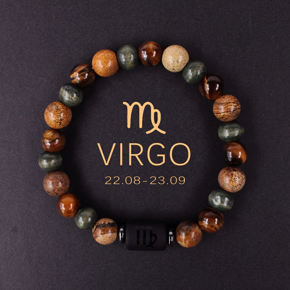 Bracelet Zodiaque en Pierres Naturelles – Ajustable et Unique