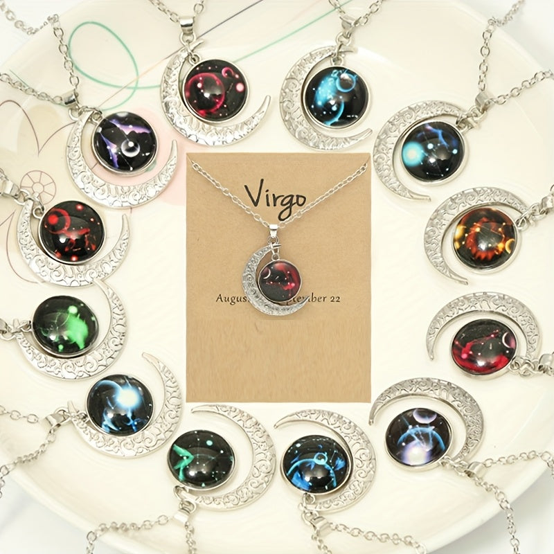 Collier Signe du Zodiaque avec Pendentif Lune