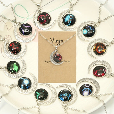 Collier Signe du Zodiaque avec Pendentif Lune