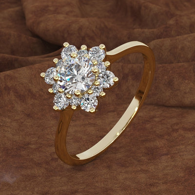 Bague bicolore exquise en argent 925