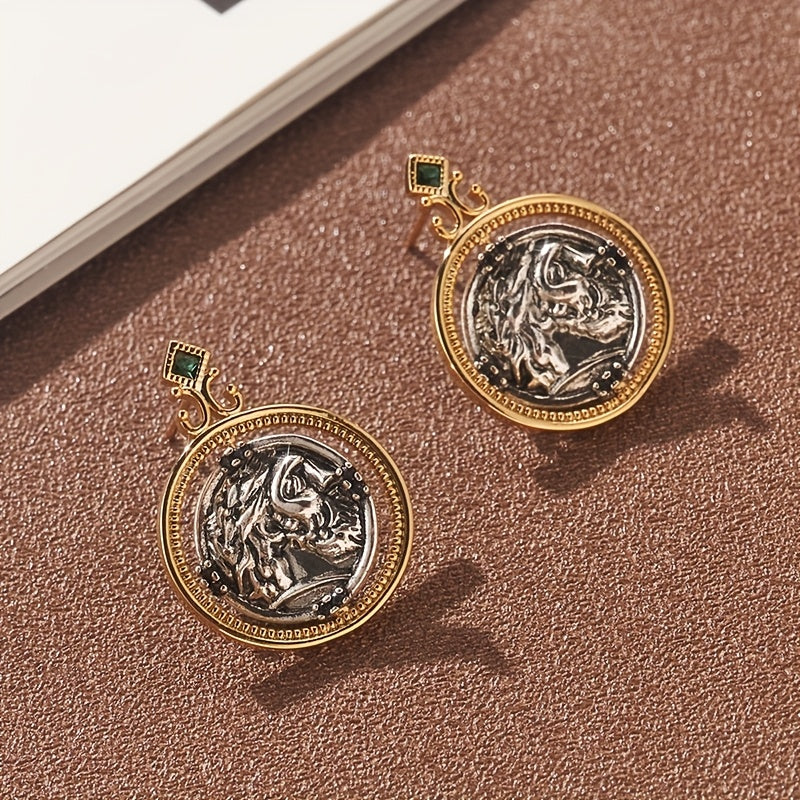 🇫🇷 Boucles d’oreilles pièce françaises en argent .925 et vieil or