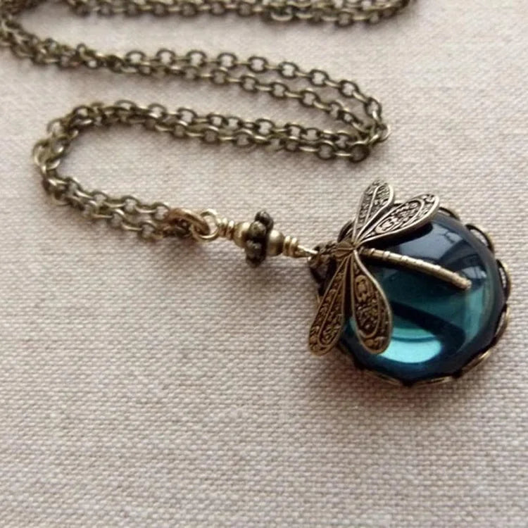 Collier libellule vintage