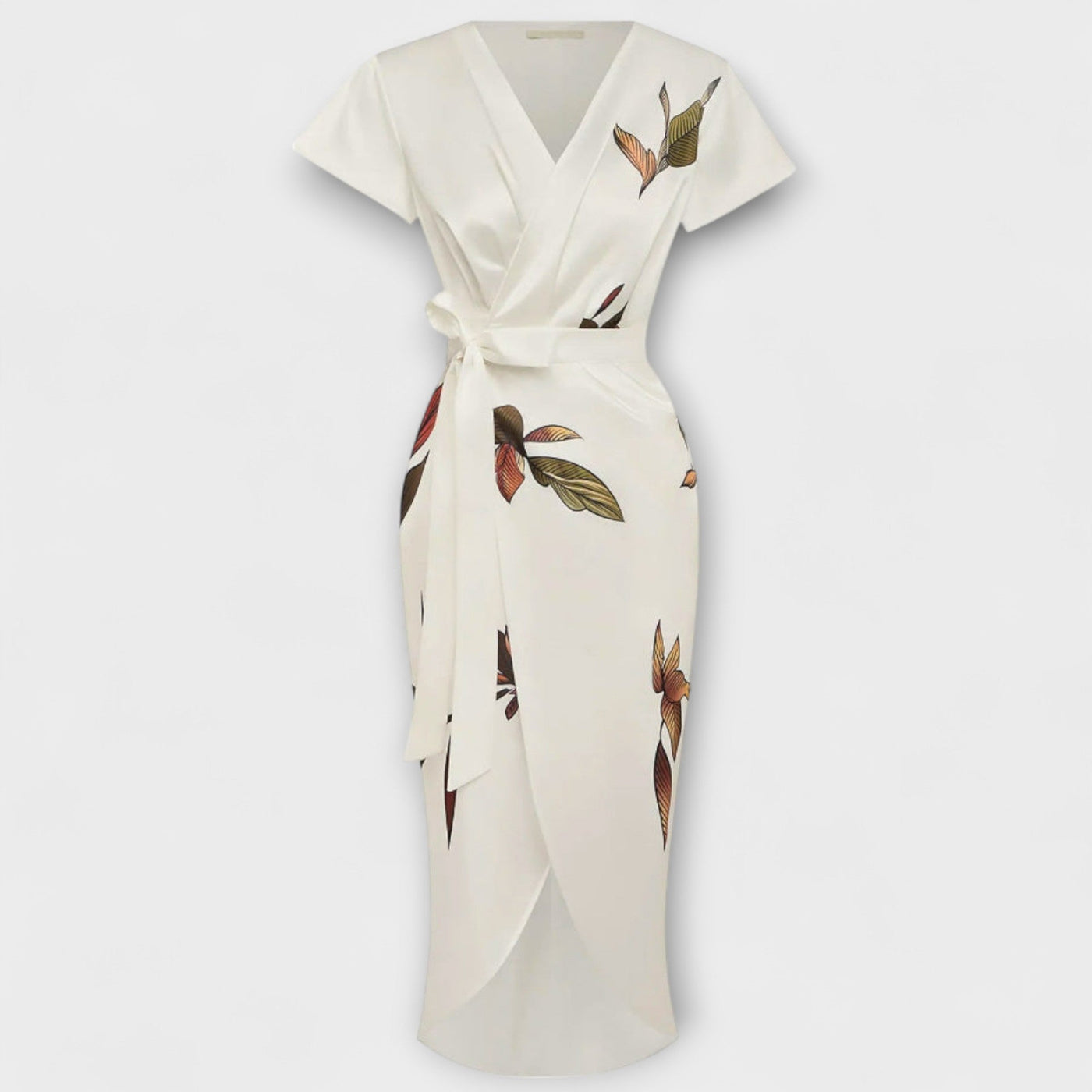 Léa | Robe portefeuille midi imprimée