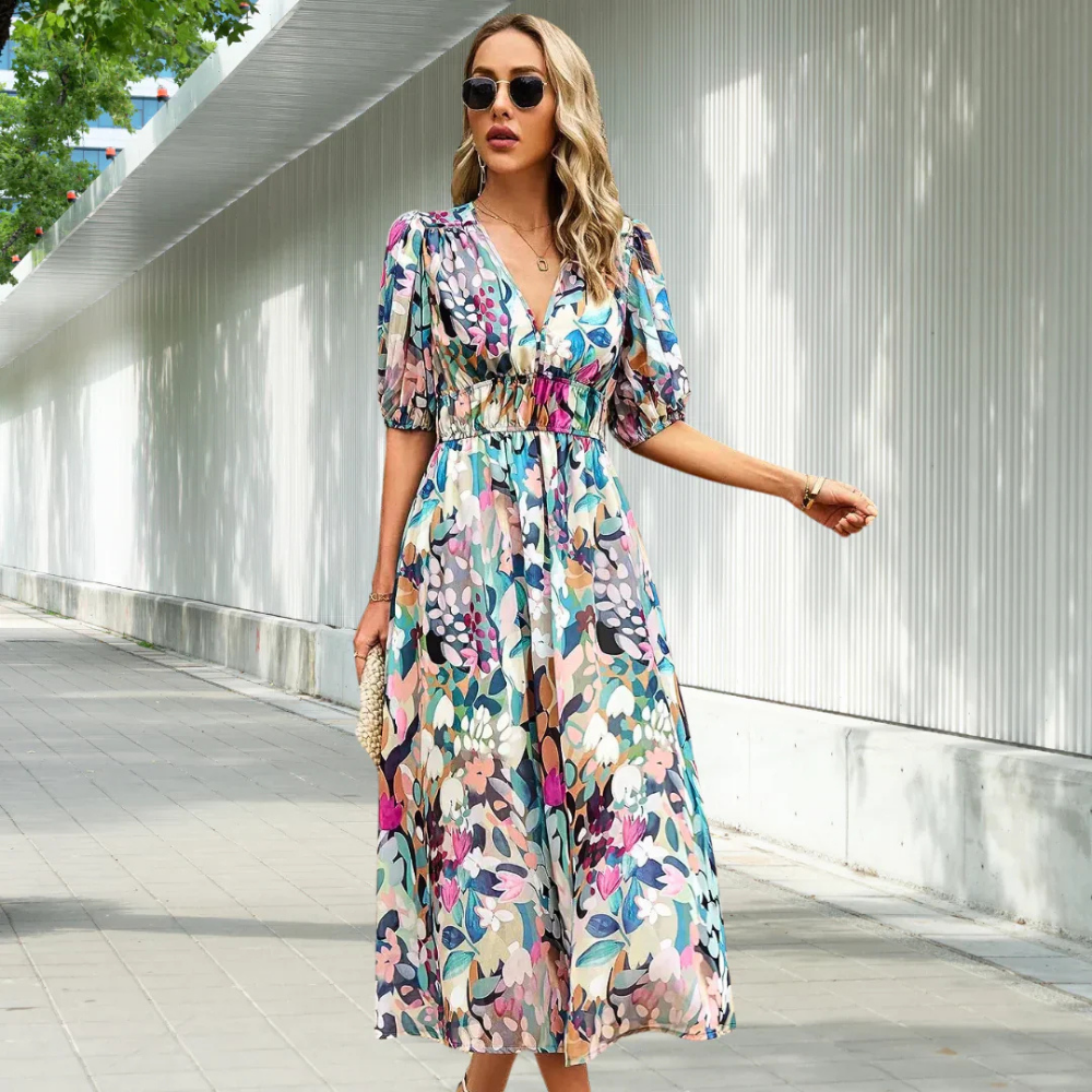 Tianna | Robe d'Été Légère à Imprimé Floral pour Femme