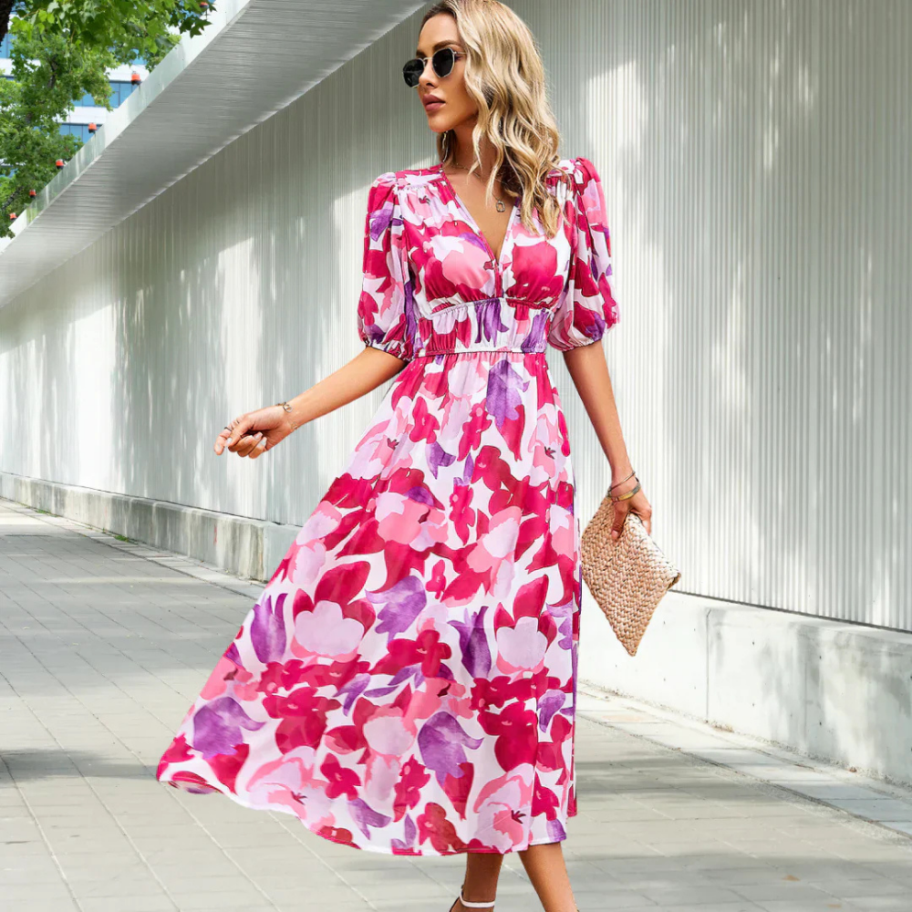 Tianna | Robe d'Été Légère à Imprimé Floral pour Femme