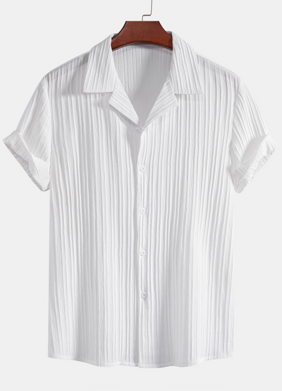 Malcolm | Chemise Manche Courte Pour Hommes | Blanc