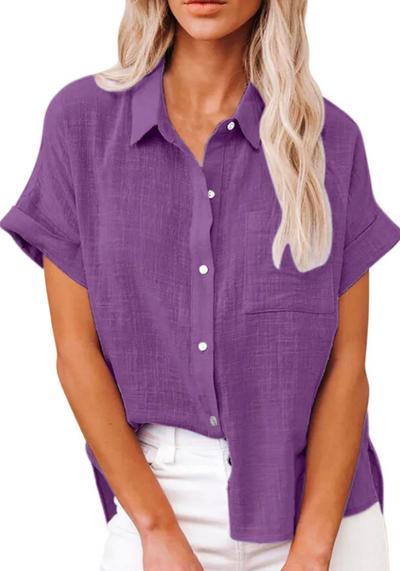 Anastasia | Chemise Manche Courte Pour Femme | Oversize