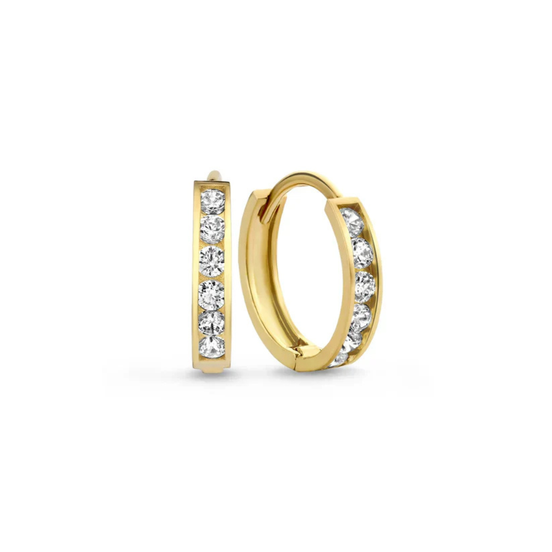 Olivia™ | Parure de boucles d’oreilles luxueuse avec effet Brillane et 14 carats dorée