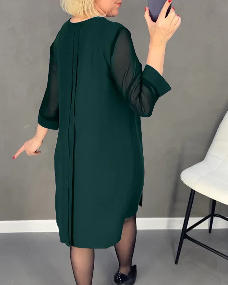 Robe plissée en maille