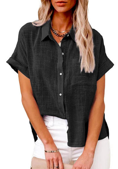 Anastasia | Chemise Manche Courte Pour Femme | Oversize