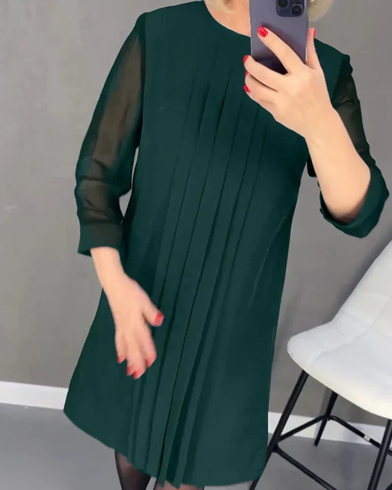 Robe plissée en maille
