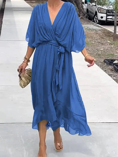 Inès - Robe élégante et légère en mousseline de soie