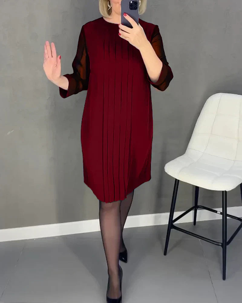 Robe plissée en maille
