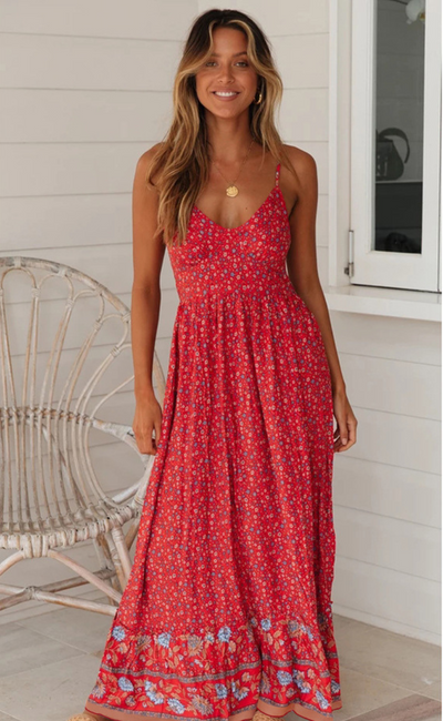 VELAVIE – Femme Robe Longue Bohème Chic & Légère d’Été