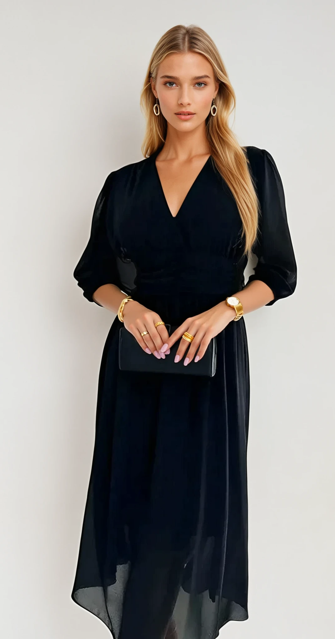 Margaux - Robe élégante en mousseline de soie pour les occasions spéciales