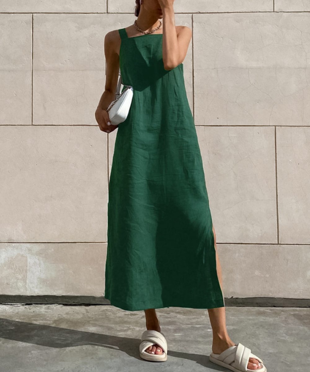 Rylee | Robe Midi Sans Manches avec Design Flottant pour Femmes