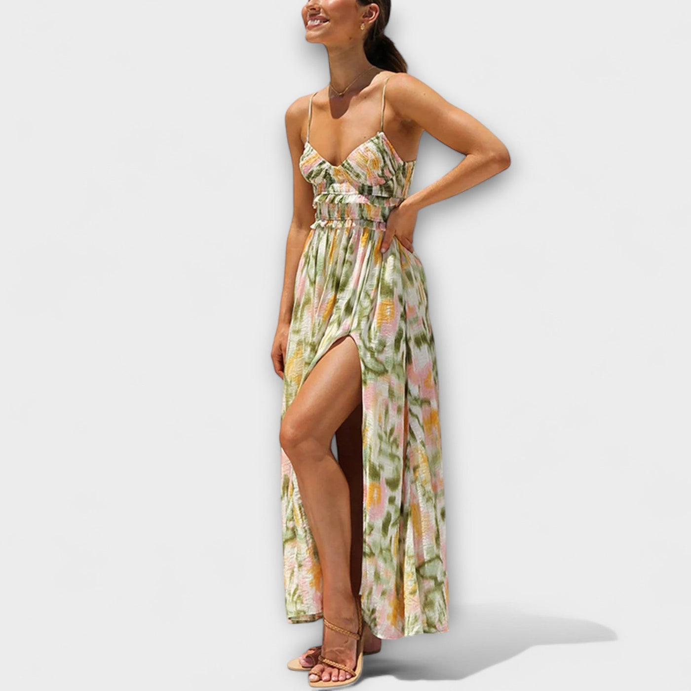 Annalise | Robe fluide à imprimé audacieux