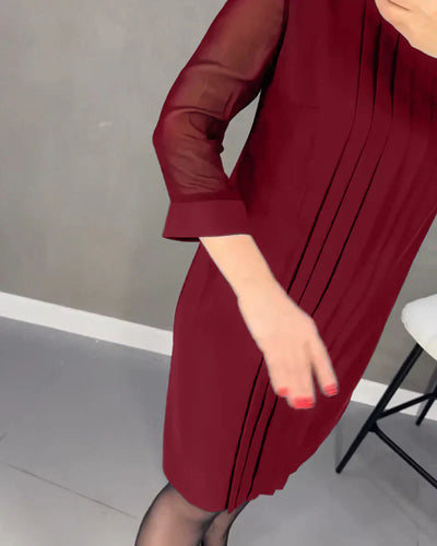 Robe plissée en maille