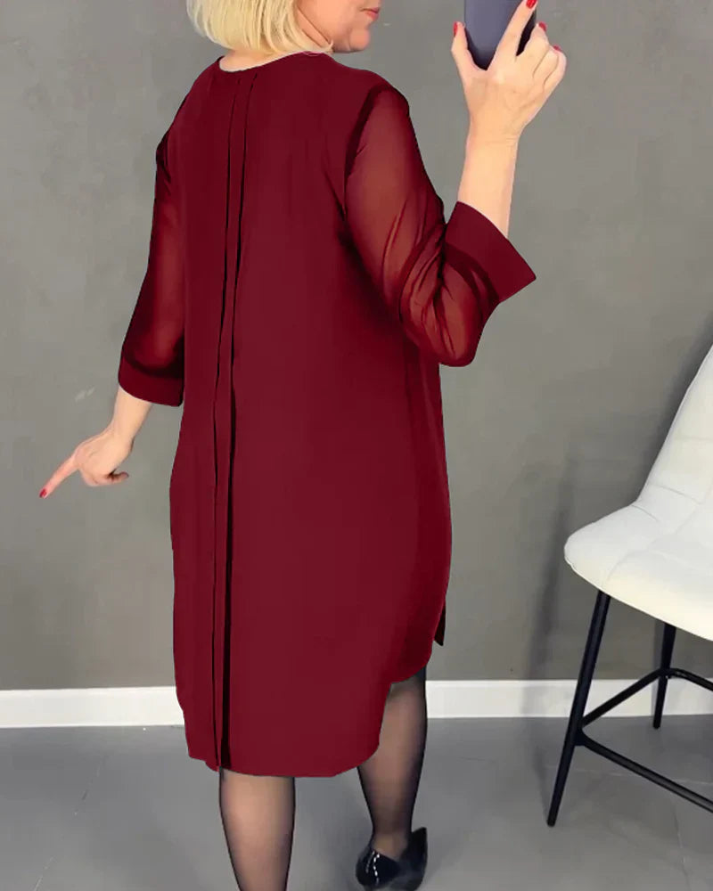 Robe plissée en maille