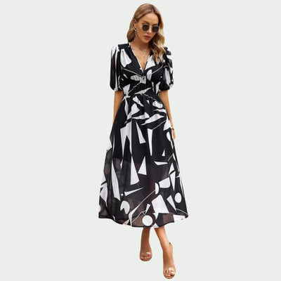 Adèle | Robe midi à décolleté V