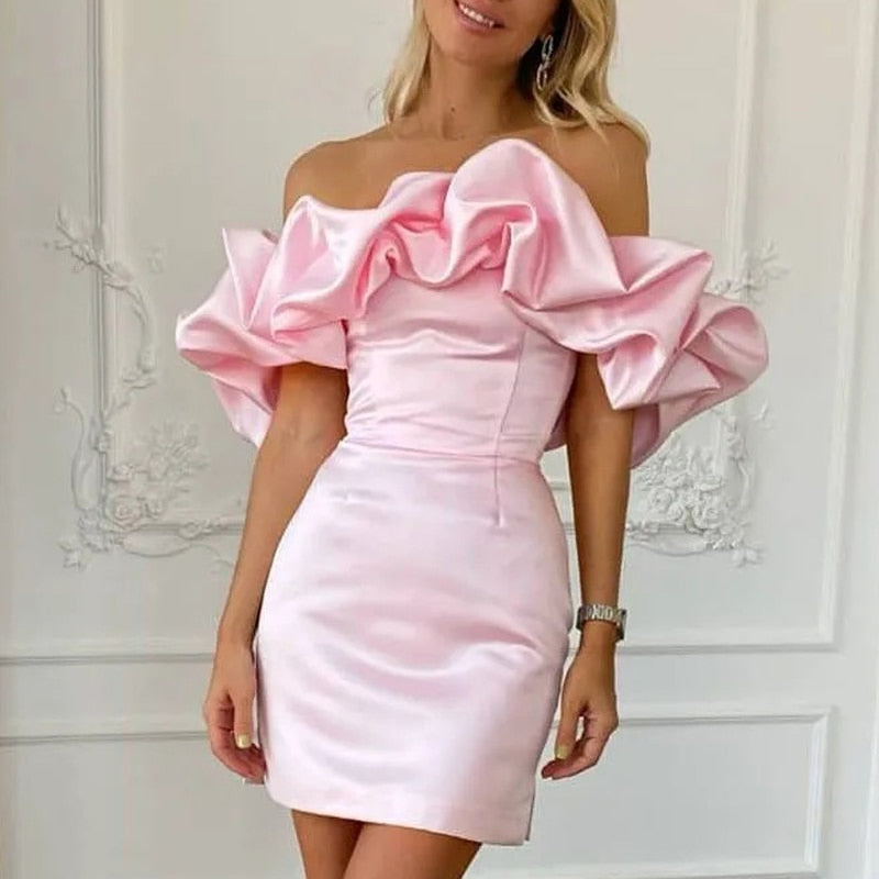 VELAVIE – Femme Robe Asymétrique Longue avec Fente Discrète