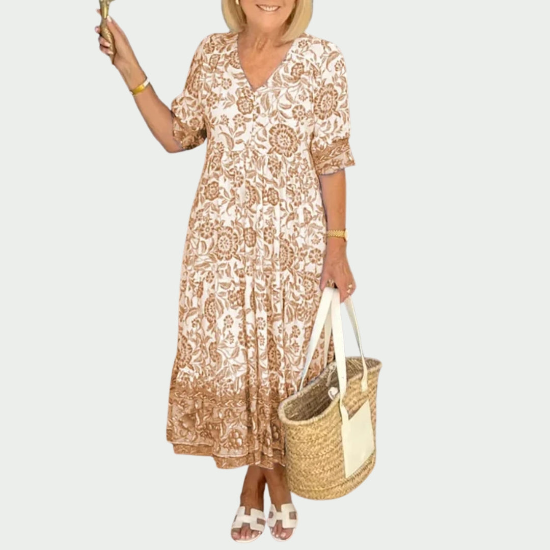 Angèle | Maxi robe florale élégante