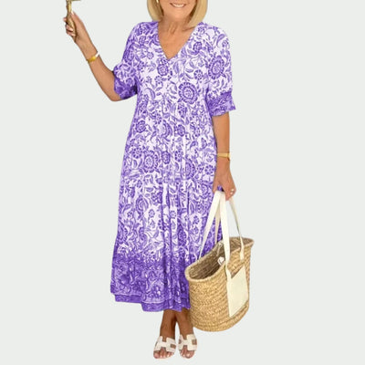 Angèle | Maxi robe florale élégante