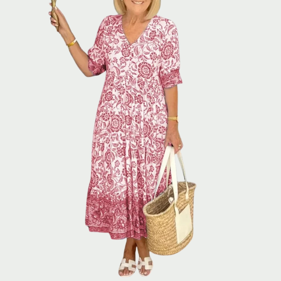 Angèle | Maxi robe florale élégante