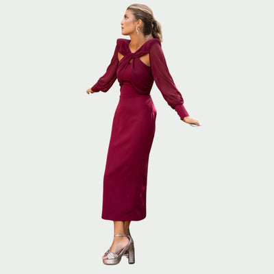 Astrée | Robe midi en dentelle élégante