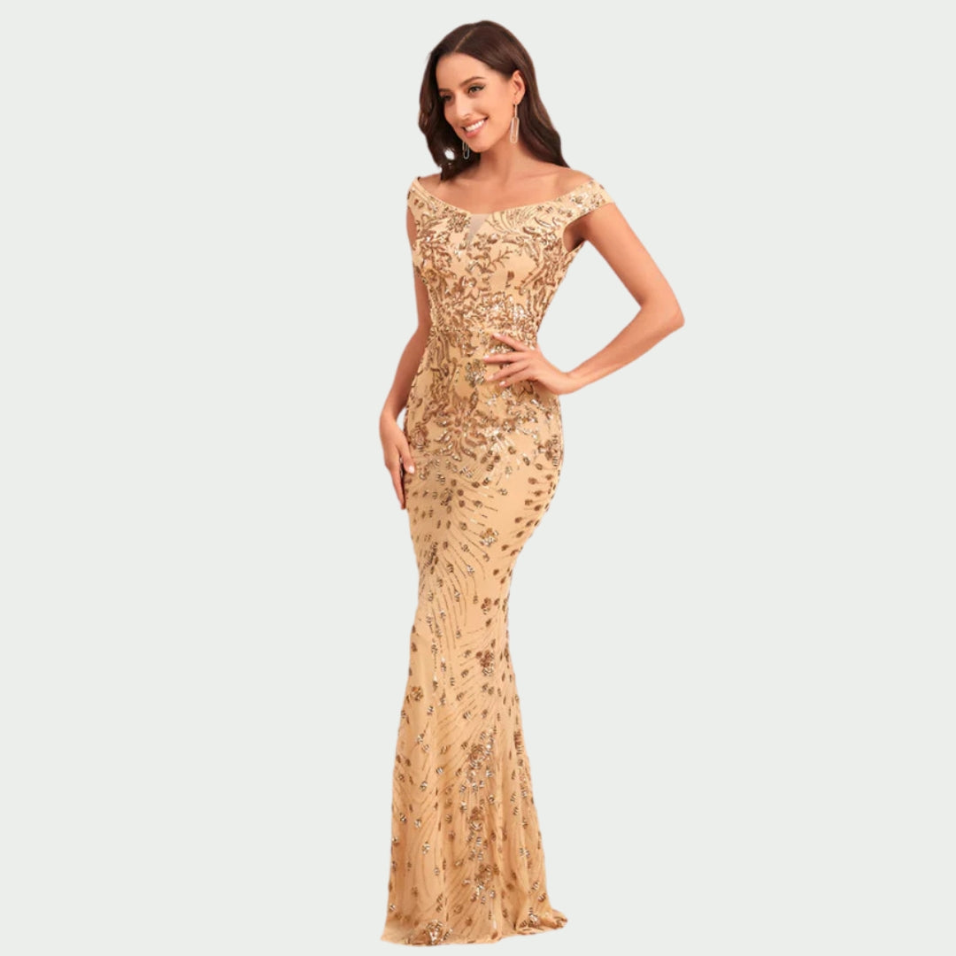 Aubane | Robe maxi pailletée élégante