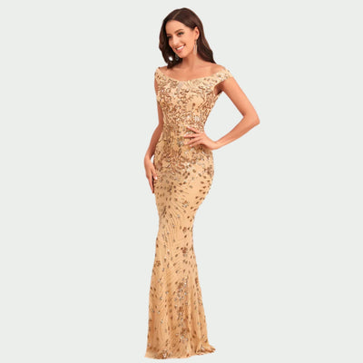 Aubane | Robe maxi pailletée élégante