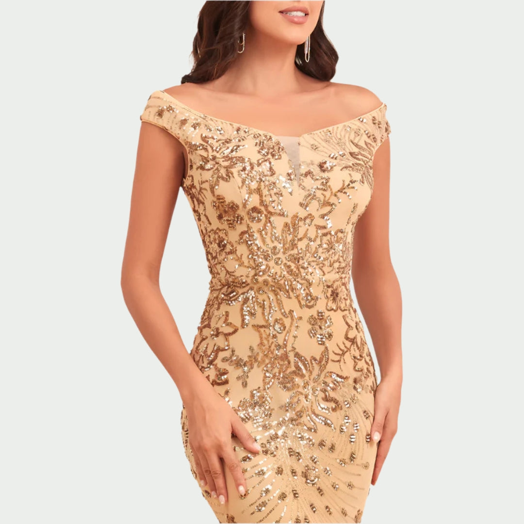 Aubane | Robe maxi pailletée élégante