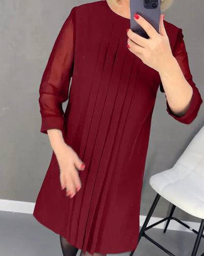 Robe plissée en maille