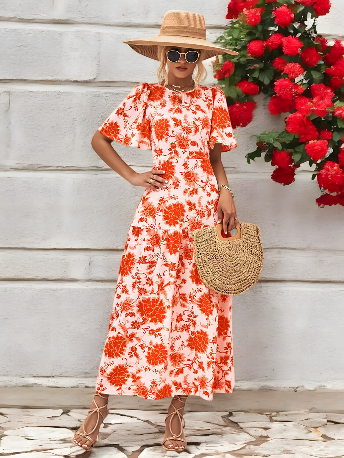 Monique - Robe d'été dos nu avec armatures