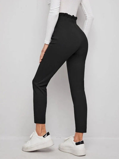 Sandra | Pantalon avec nœud pour femme | noir
