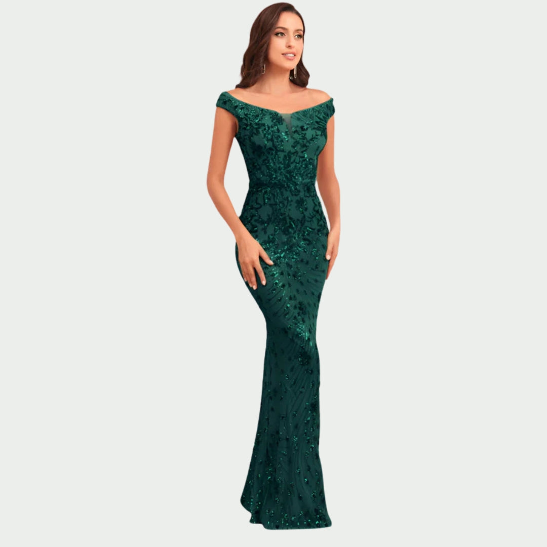 Aubane | Robe maxi pailletée élégante