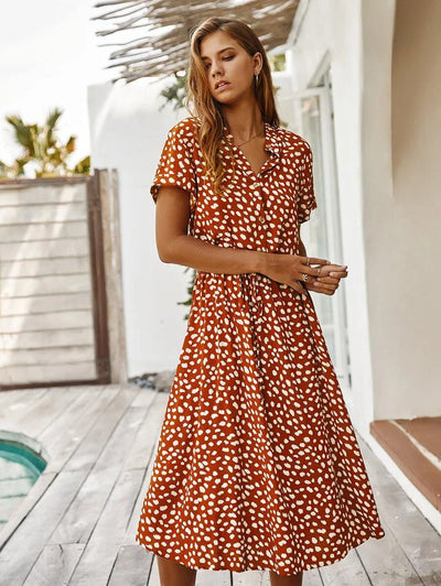 Odette | Robe Vintage été pour femme | Midi