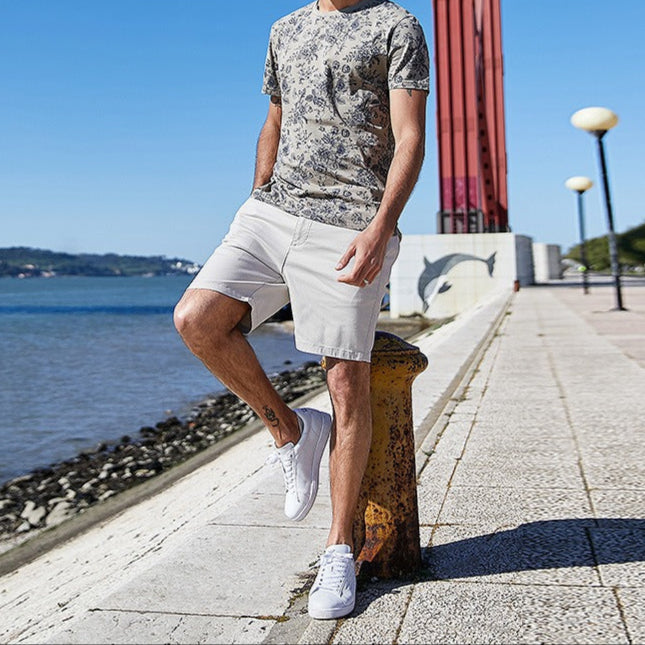T-shirt homme à imprimé floral, coupe régulière - Mauro