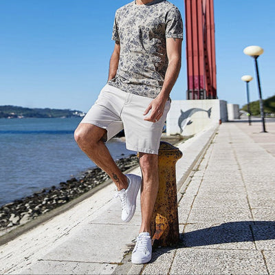 T-shirt homme à imprimé floral, coupe régulière - Mauro
