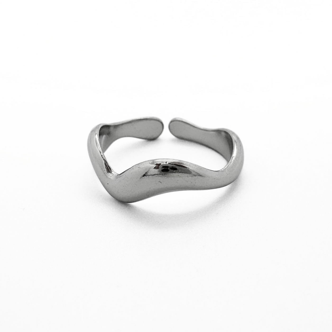 Waves – Bague – Acier inoxydable – Ajustable