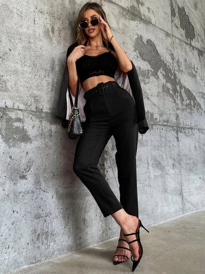 Mélissa | Pantalon Ceinture pour femme | taille haute