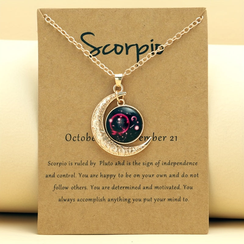 Collier Signe du Zodiaque avec Pendentif Lune