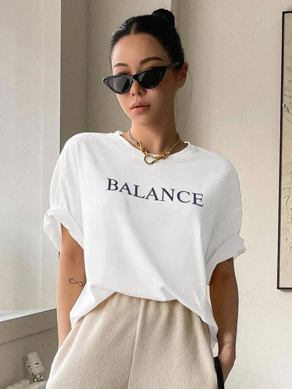 Andy | T-Shirt blanche pour femme | manche courte