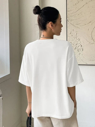 Andy | T-Shirt blanche pour femme | manche courte